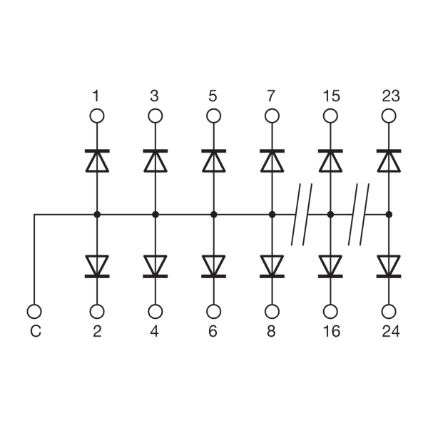 Cabur XCDM08AC Diode modules With common anode