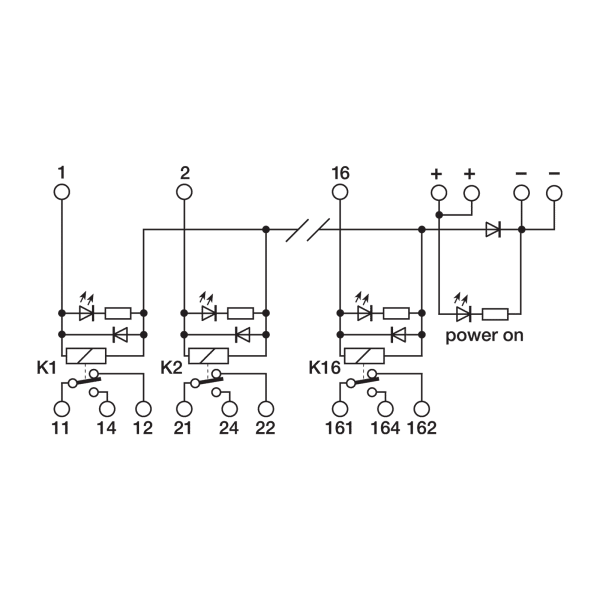 Cabur XR161E24 Electromechanical relay modules multi-channel