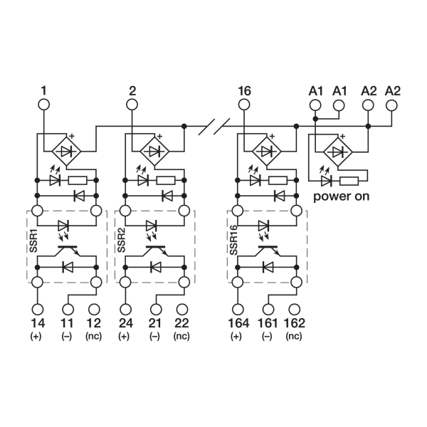 Cabur XR162S24 Solid state relay modules Multi-channel