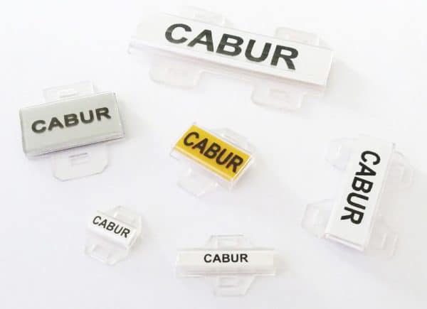 Cabur TUF12 SUPPORTS TRANSPARENT SLEEVES FOR PLASTIC TIE AND WITH ADHESIVE