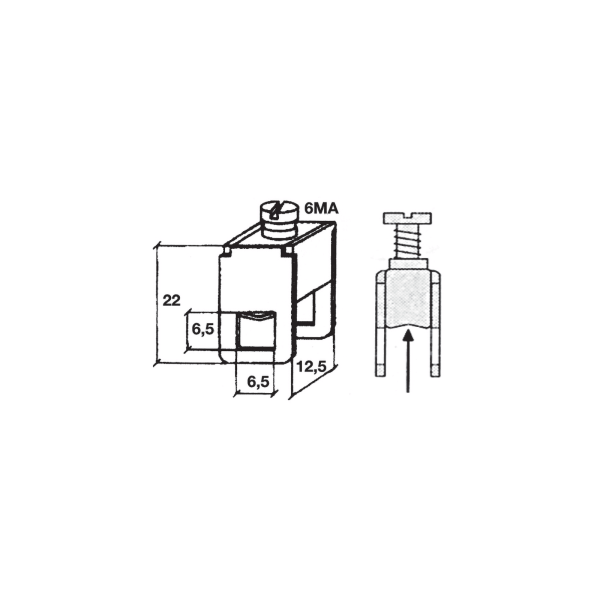 Cabur Z121121 ACCESSORIES FOR MOUNTING RAILS ACI SERIES