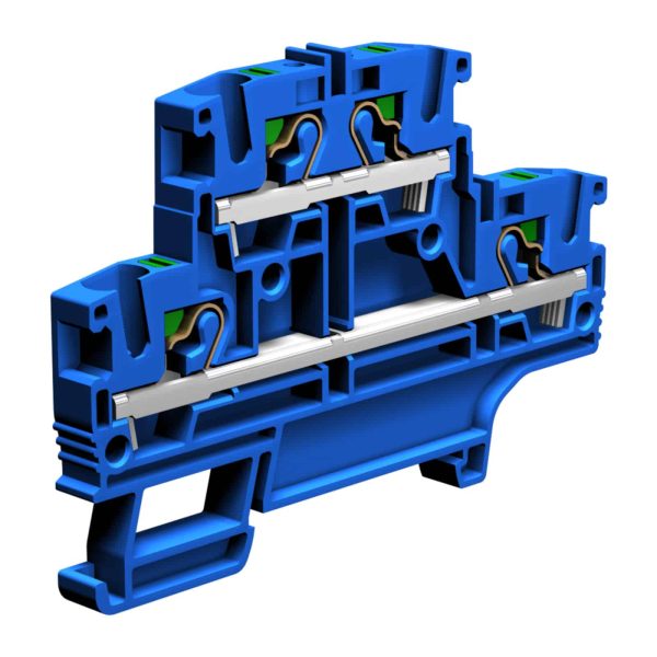 Cabur EFD400BL PUSH-IN TECHNOLOGY TERMINAL BLOCKS EFD SERIES 2 LEVELS FEED-THROUGH